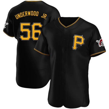 Authentic Duane Underwood Jr. Men's Pittsburgh Pirates Black Alternate Jersey