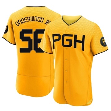 Authentic Duane Underwood Jr. Men's Pittsburgh Pirates Gold 2023 City Connect Jersey