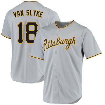 Nike Pittsburgh Pirates ANDY VAN SLYKE Sewn Baseball Jersey WHITE