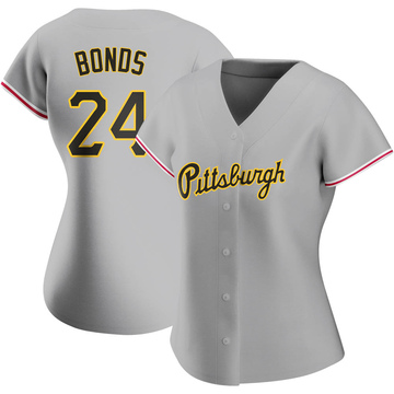 Barry Bonds #24 Pittsburgh Pirates Gray Road Flex Base Jersey