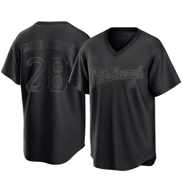 Canaan Smith-Njigba Pittsburgh Pirates Youth Black Roster Name & Number T- Shirt 