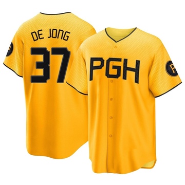 Chase De Jong Men's Pittsburgh Pirates Home Jersey - White Authentic