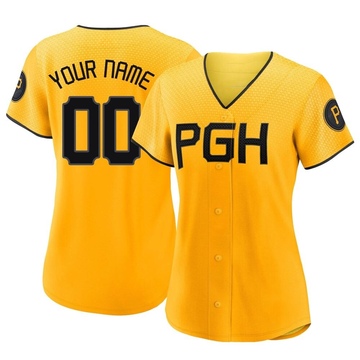 Replica Custom Women's Pittsburgh Pirates Gold 2023 City Connect Jersey