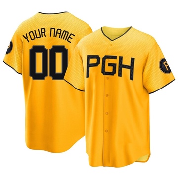 Replica Custom Youth Pittsburgh Pirates Gold 2023 City Connect Jersey