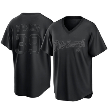 Replica Dave Parker Men's Pittsburgh Pirates Black Pitch Fashion Jersey