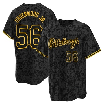 Replica Duane Underwood Jr. Men's Pittsburgh Pirates Black Snake Skin City Jersey