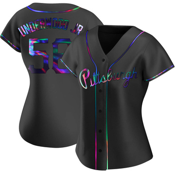 Replica Duane Underwood Jr. Women's Pittsburgh Pirates Black Holographic Alternate Jersey