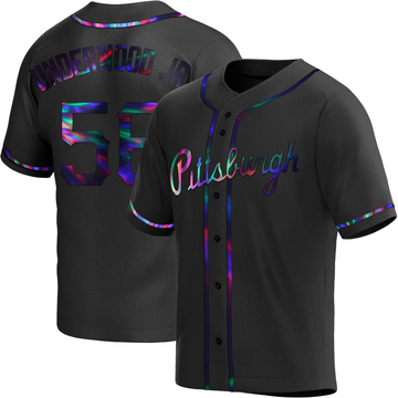 Replica Duane Underwood Jr. Youth Pittsburgh Pirates Black Holographic Alternate Jersey