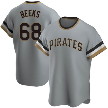 Replica Jalen Beeks Men's Pittsburgh Pirates Gray Road Cooperstown Collection Jersey