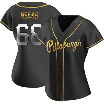 Replica Jalen Beeks Women's Pittsburgh Pirates Black Golden Alternate Jersey