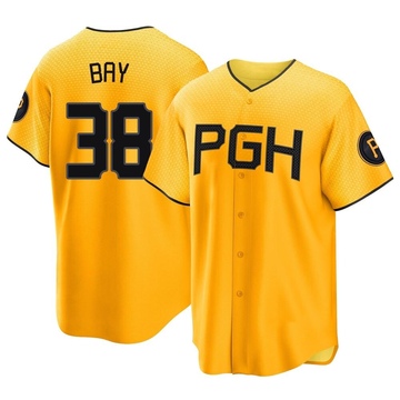 00's Jason Bay Pittsburgh Pirates Majestic MLB Jersey Size Large – Rare VNTG