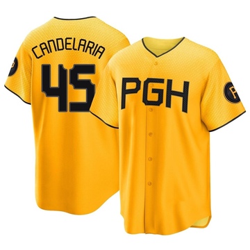 MAJESTIC  JOHN CANDELARIA Pittsburgh Pirates 1979 Cooperstown Baseball  Jersey